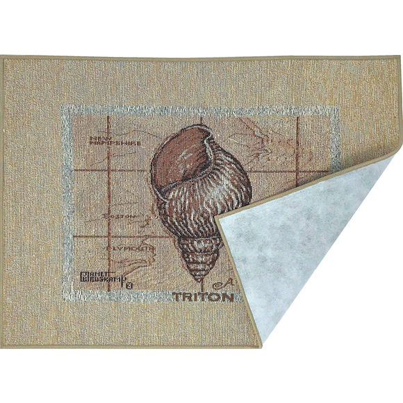 Set of 4 Sea Life Treasures Tapestry Placemats Triton Spiral Shell 18x13" NEW - Picture 4 of 5